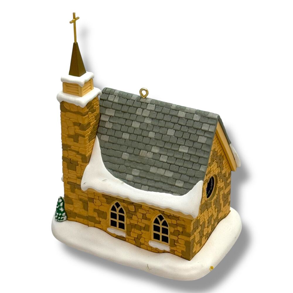 Hallmark Keepsake Ornament The Stone Church with Light 1998 - Picture 5 of 7